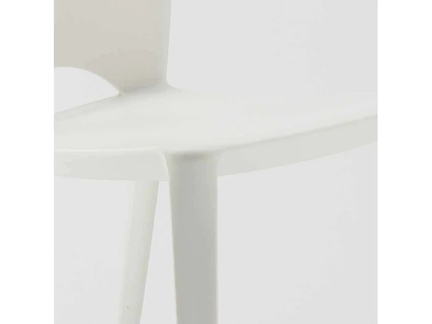 Stock 20 Sillas Coloreadas Diseño Moderno Hotel Bar Restaurante Exterior Color - Blanco