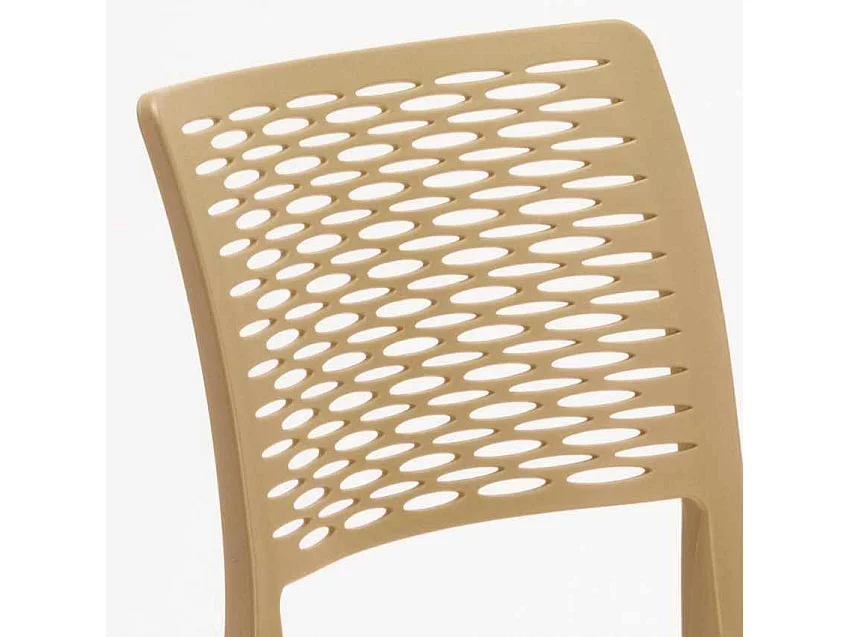 Stock 20 Sillas De Polipropileno Para Bares Restaurantes Cross - Beige