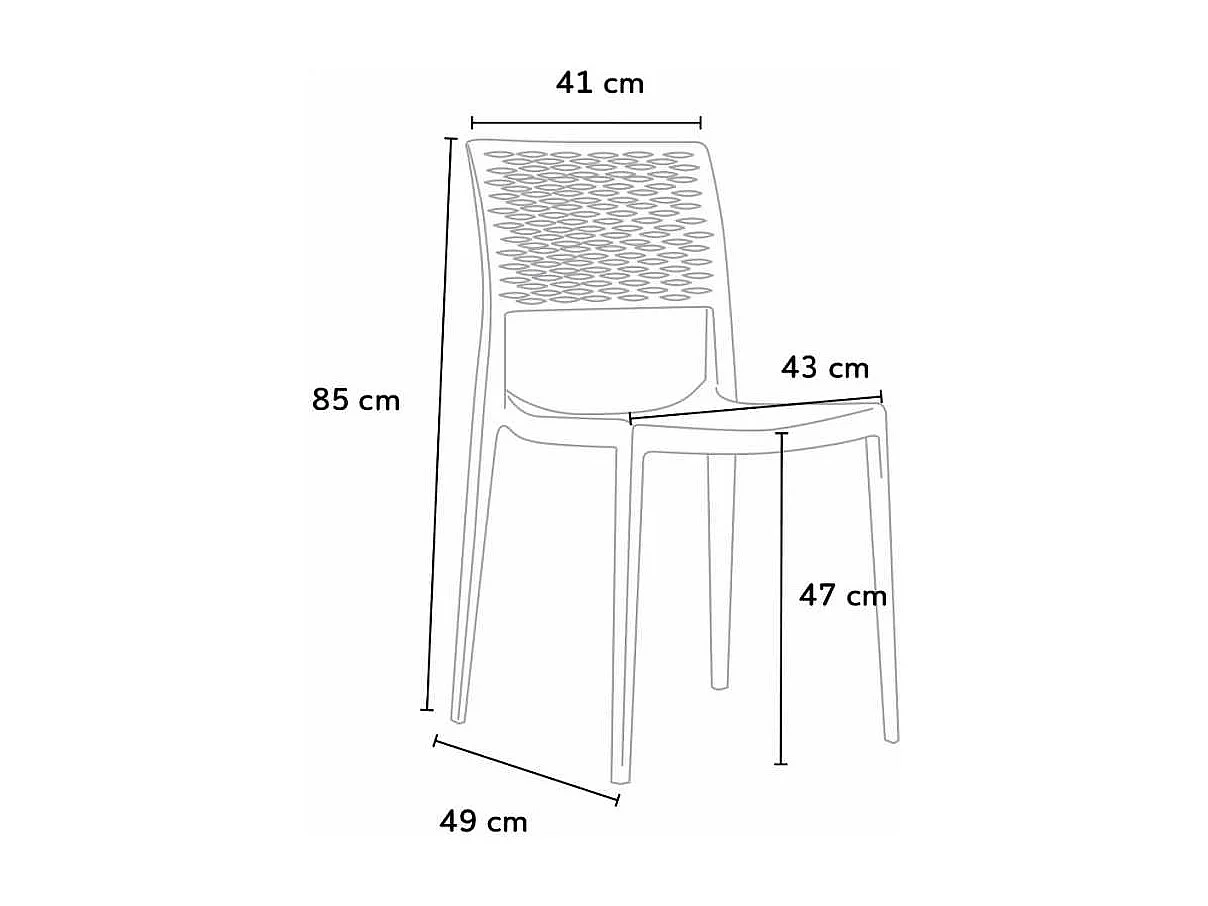 Stock 20 Sillas De Polipropileno Para Bares Restaurantes Cross - Beige