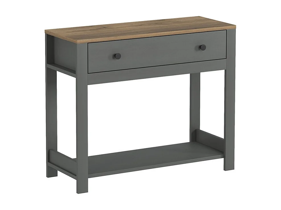 Mobile consolle ingresso bianco nero stile classico con cassetto Corlay - Nero