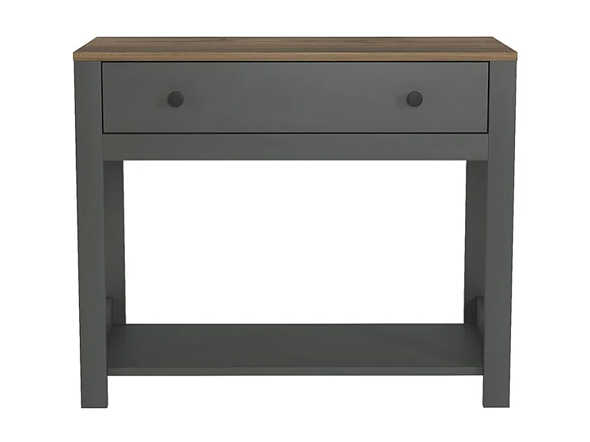 Mobile consolle ingresso bianco nero stile classico con cassetto Corlay - Nero