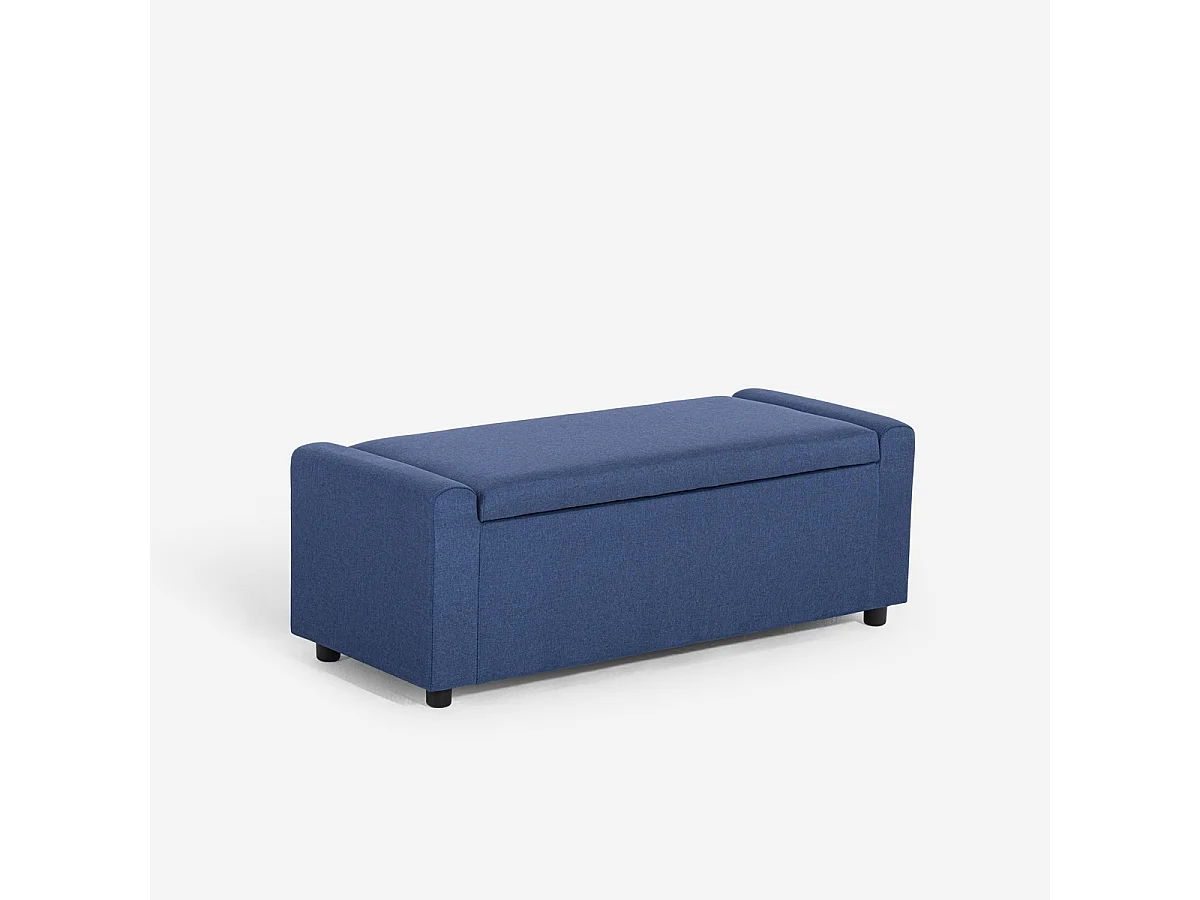 Banc de rangement en tissu pour chambre ou entrée Merak - Bleu
