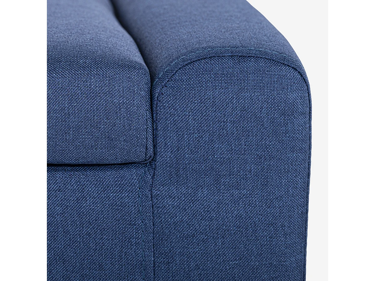 Banc de rangement en tissu pour chambre ou entrée Merak - Bleu