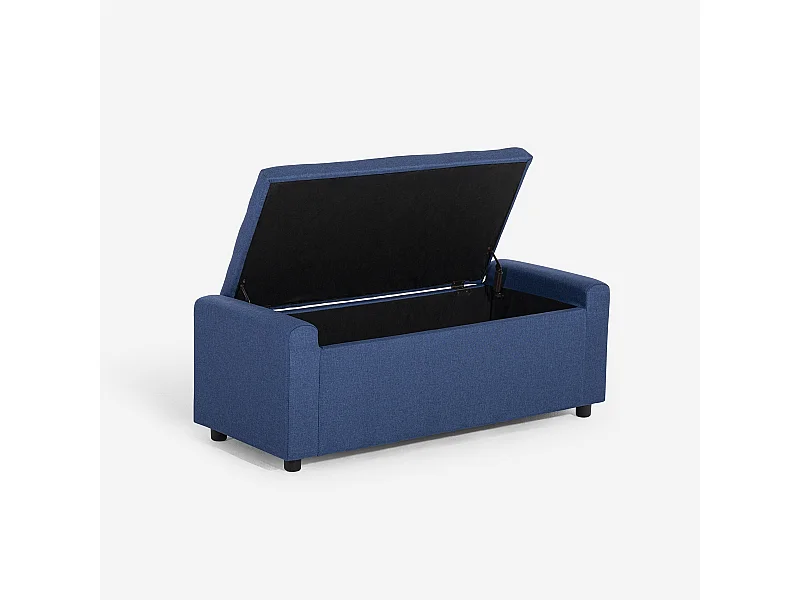 Banc de rangement en tissu pour chambre ou entrée Merak - Bleu