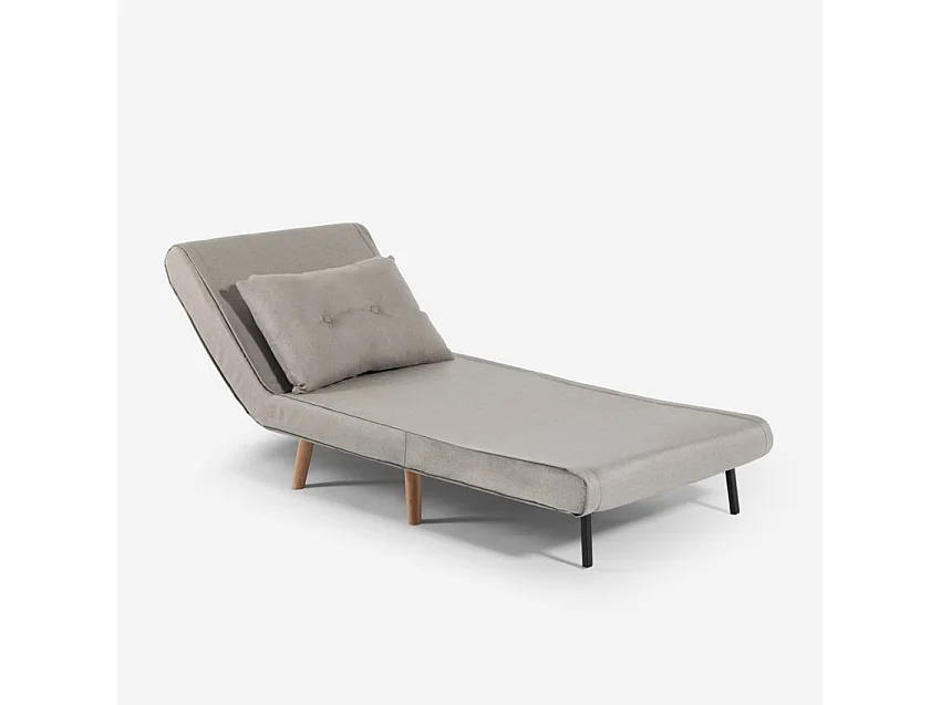 Skandinavisches 2-sitziges faltbares Stoffsofa Set Sienna - Grau