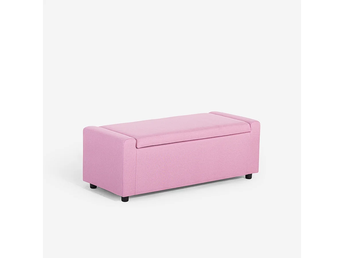 Banc de rangement en tissu pour chambre ou entrée Merak - Rose