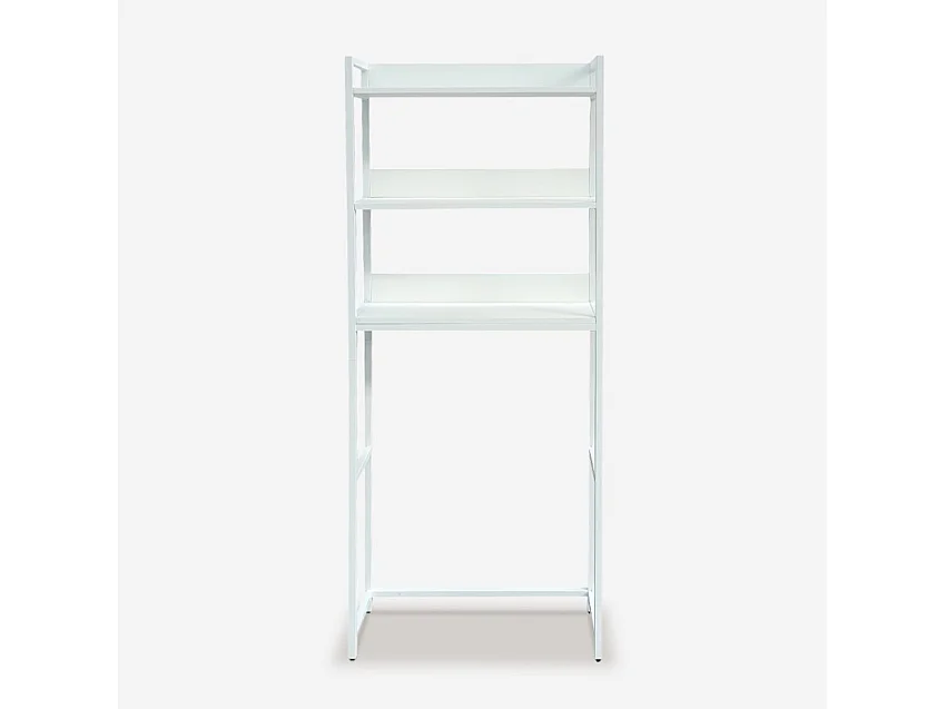 Mueble baño para lavadora, secadora y WC 3 estantes 63x24x157 h Tamiq - Blanco