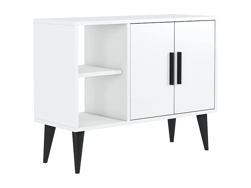 Mobiletto scarpiera bianco moderno entrata salotto 90x35x70cm Arizona - Bianco