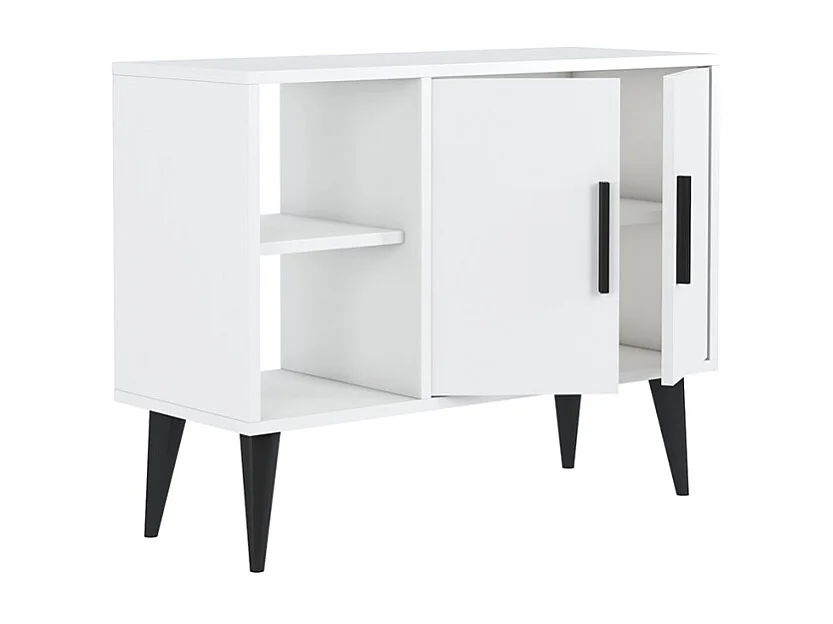 Mobiletto scarpiera bianco moderno entrata salotto 90x35x70cm Arizona - Bianco