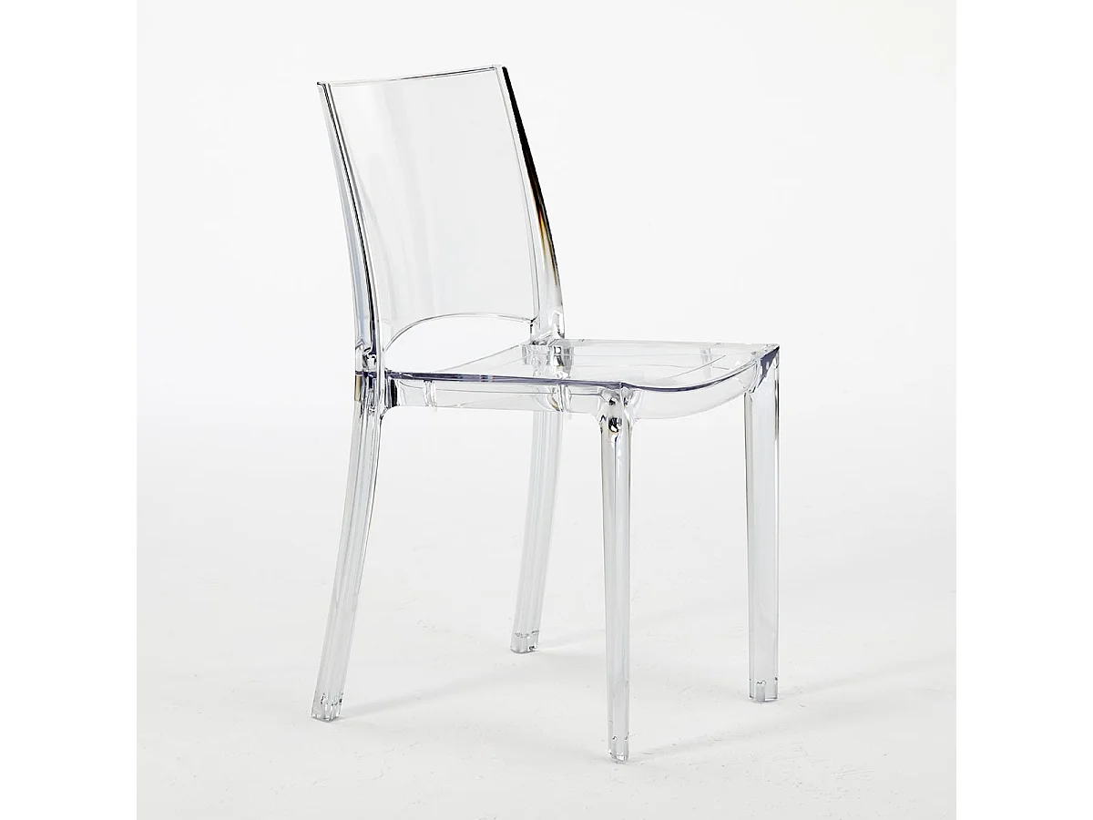 18 Sillas B-Side Grand Soleil bar cafetería transparentes Oferta stock - Transparente