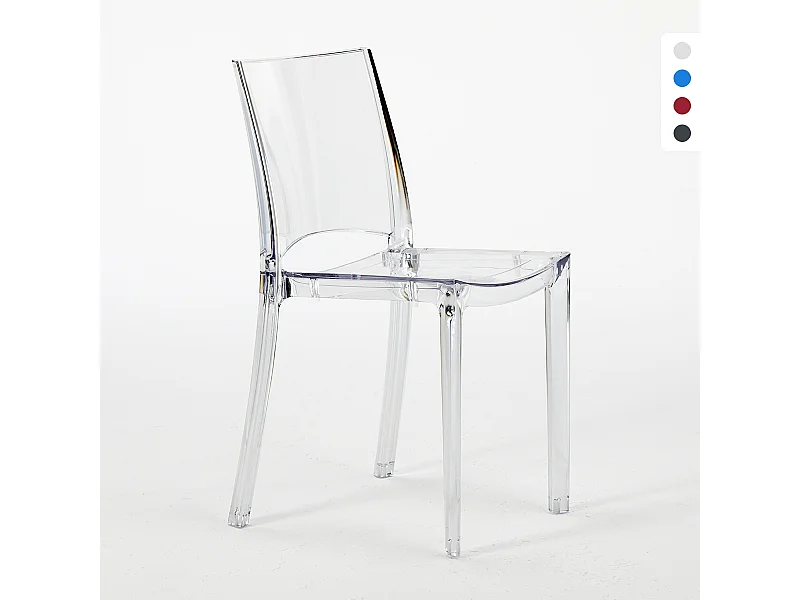18 Sillas B-Side Grand Soleil bar cafetería transparentes Oferta stock - Transparente