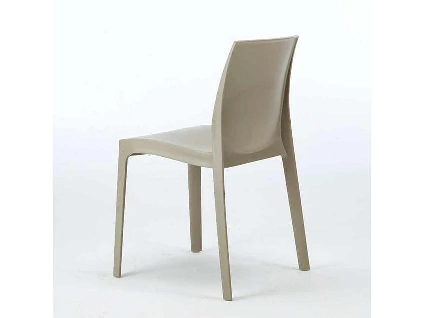 Lot de 22 Chaises Rome Grand Soleil en polypropylène empilables pour bar et café Stock - Beige