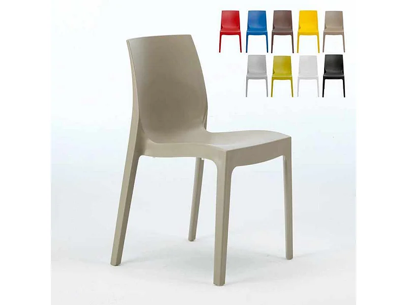 22 Silla de cocina Apilable de Polipropileno Rome Grand Soleil - Beige