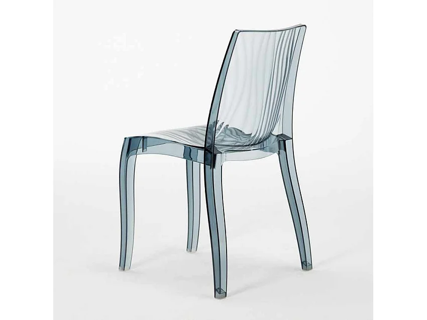 18 Sillas Dune Grand Soleil transparentes Oferta stock cafetería bar - Transparente Antracita Negro