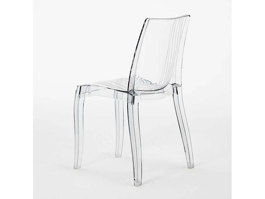 18 Sillas Dune Grand Soleil transparentes Oferta stock cafetería bar - Transparente