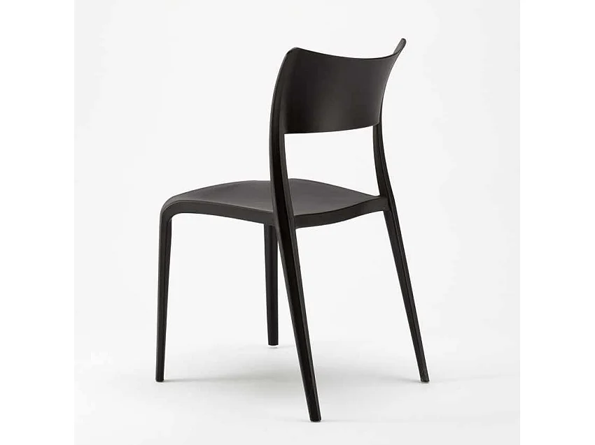 Lot de 20 Chaises de bar et restaurant empilables en polypropylène Parisienne Stock - Noir