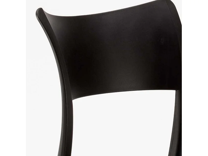 Lot de 20 Chaises de bar et restaurant empilables en polypropylène Parisienne Stock - Noir
