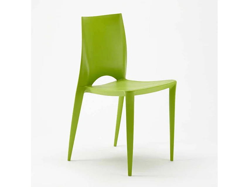 Stock 20 Sillas Coloreadas Diseño Moderno Hotel Bar Restaurante Exterior Color - Verde