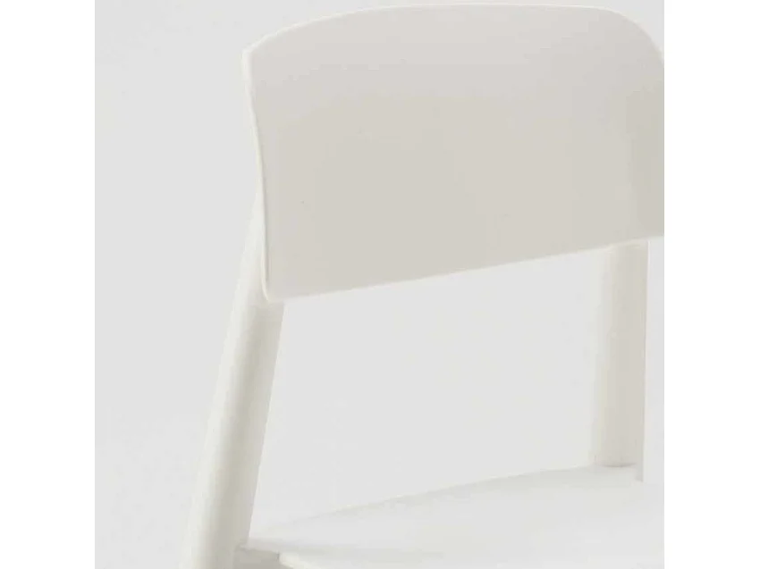 Stock 20 Sillas Bar Polipropileno Y Madera Diseño Moderno Barcellona - Blanco