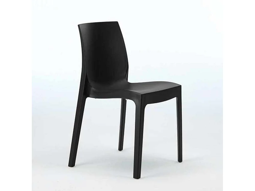 22 Sedie Rome Grand Soleil polipropilene impilabili bar offerta stock - Nero