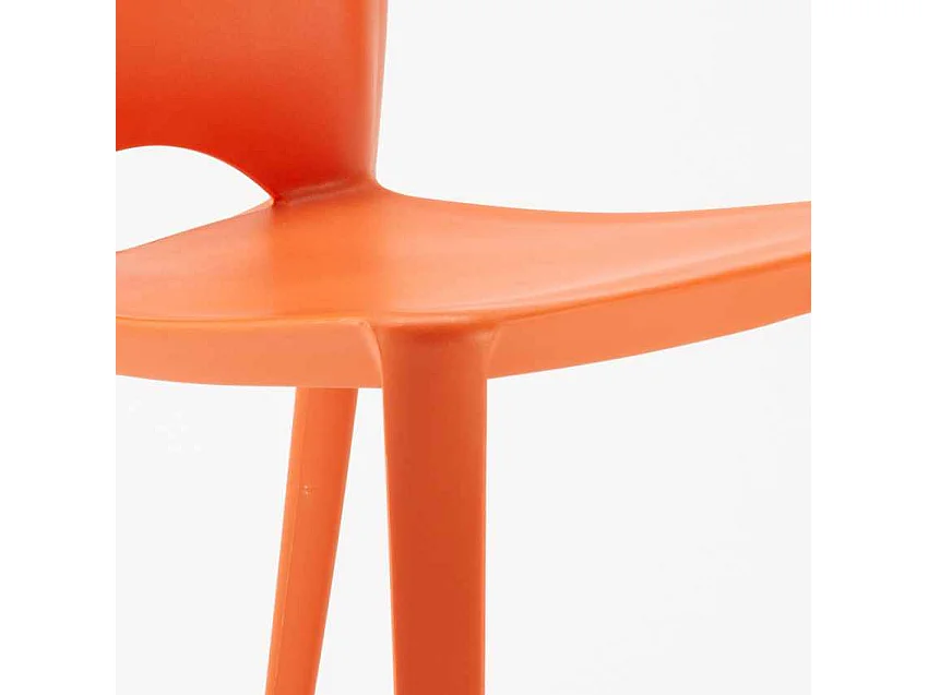 Stock 20 Sillas Coloreadas Diseño Moderno Hotel Bar Restaurante Exterior Color - Naranja