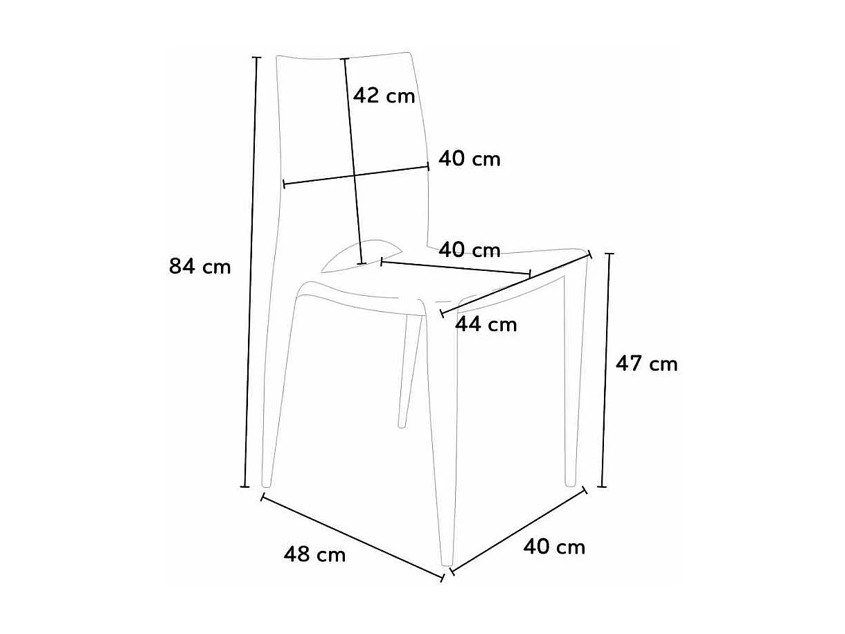 Stock 20 Sillas Coloreadas Diseño Moderno Hotel Bar Restaurante Exterior Color - Naranja