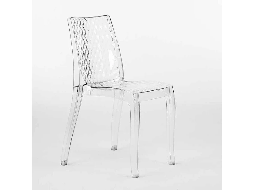 18 Sillas Hypnotic Grand Soleil cafetería transparentes oferta stock bar restaurante - Transparente