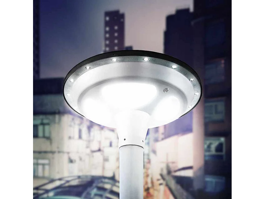 Farola Led Solar Fotovoltaica Jardín Parque Square