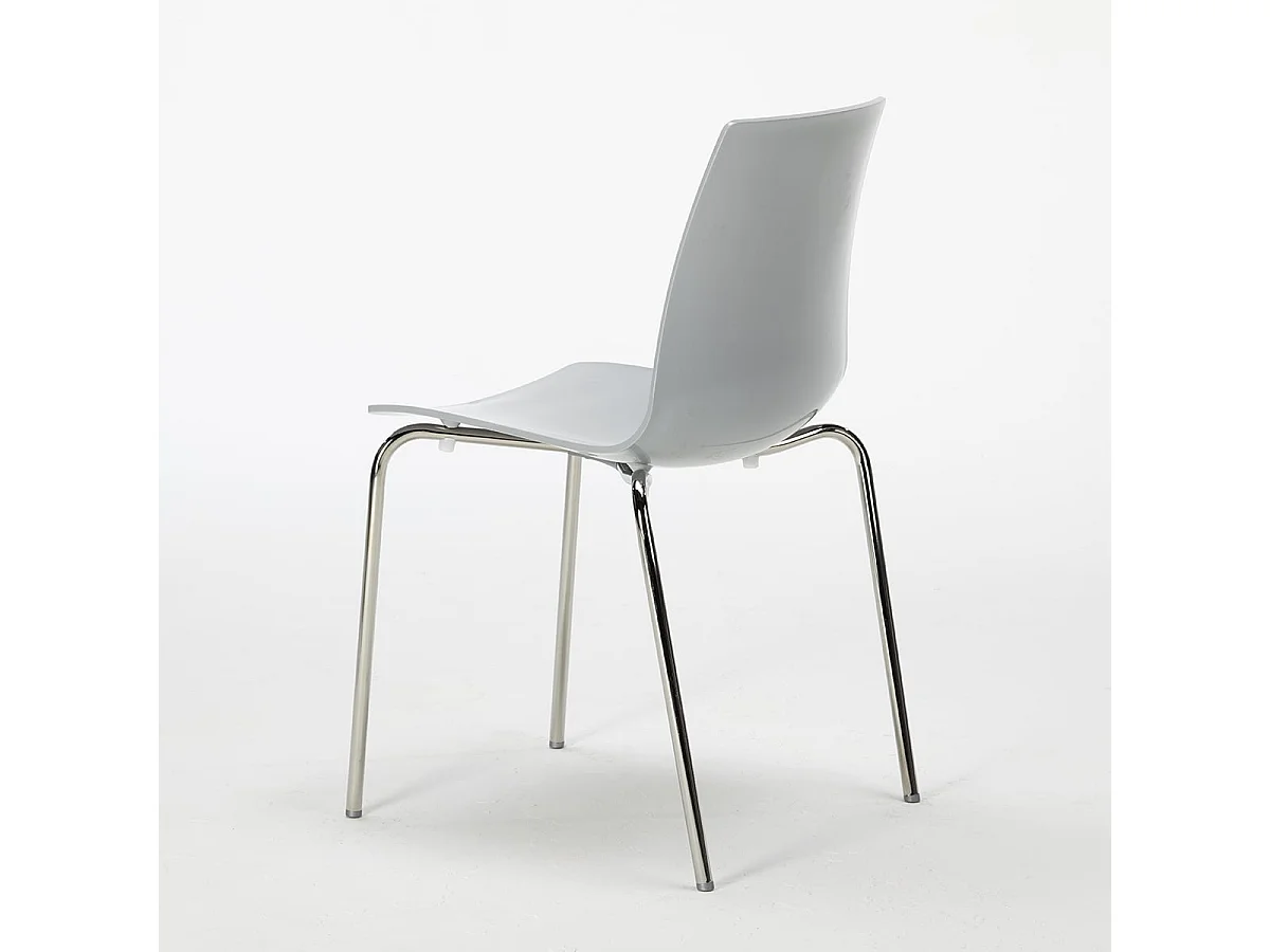 12 Sedie Lollipop Grand Soleil gambe acciaio bar offerta stock - Grigio