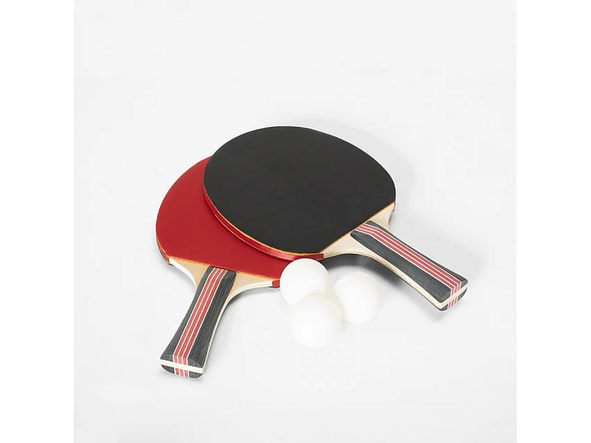 Juego de 2 raquetas y 3 pelotas para tenis de mesa Corkscrew