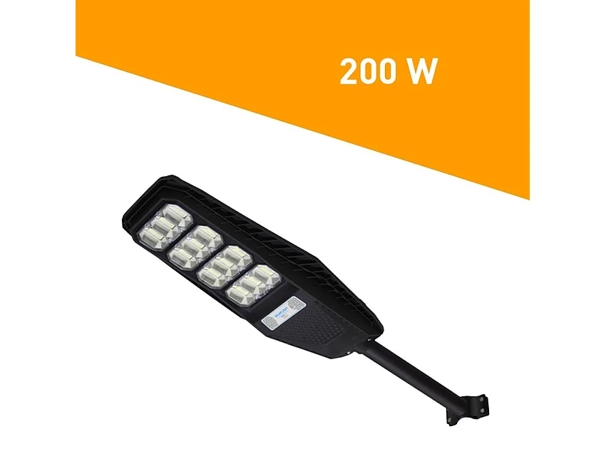 Straßenlaterne mit 200W Solar, Sensor und Fernbedienung Solis L.