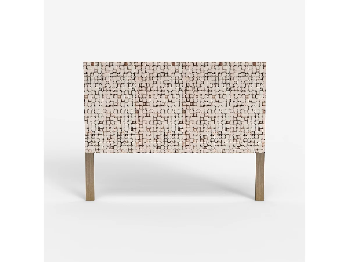 Kopteil aus Holz mit Intarsien 174x135cm für Doppelbett Juno