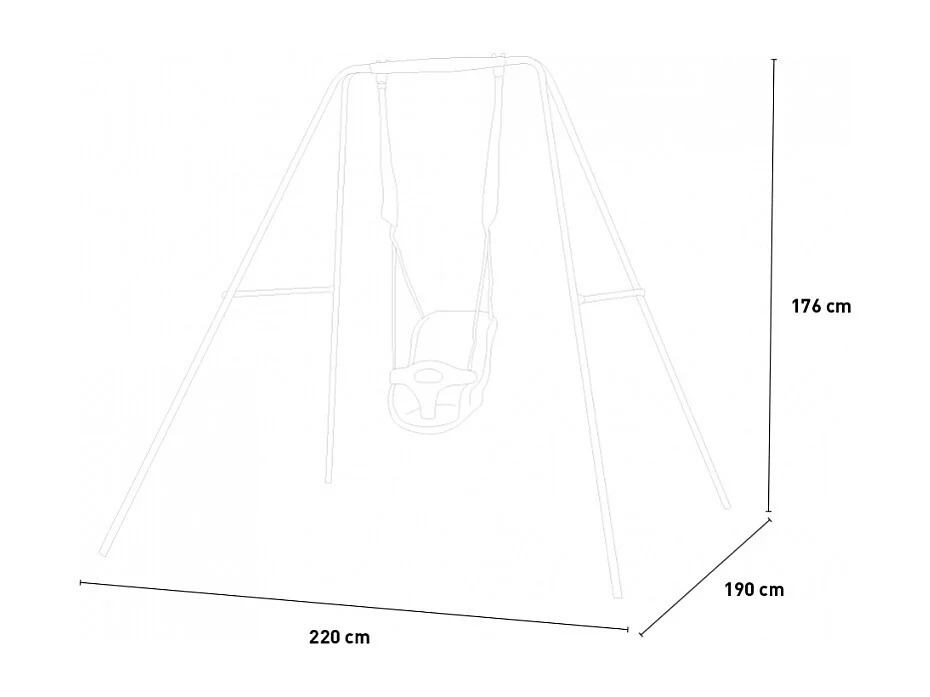 Columpio de jardín para niños con asiento T-bar Dado