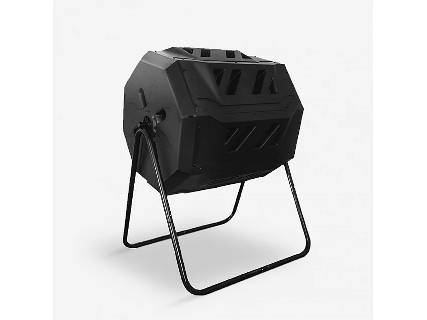 Trommelkomposter Rotierender Komposter für Garten 160 Liter zwei Fächer Abacus