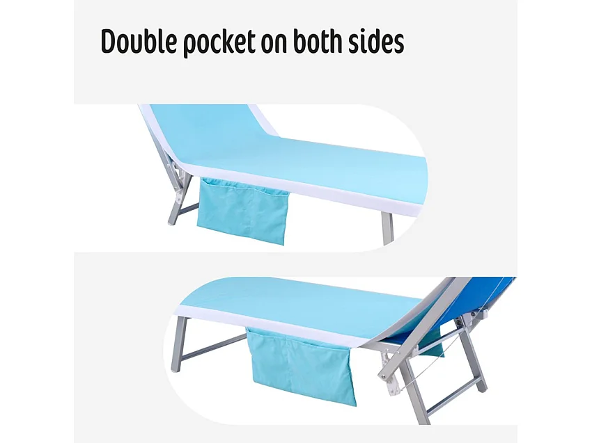 Telo Copri Lettino Mare Spiaggia Matrimoniale Grande XL Microfibra 2 Tasche