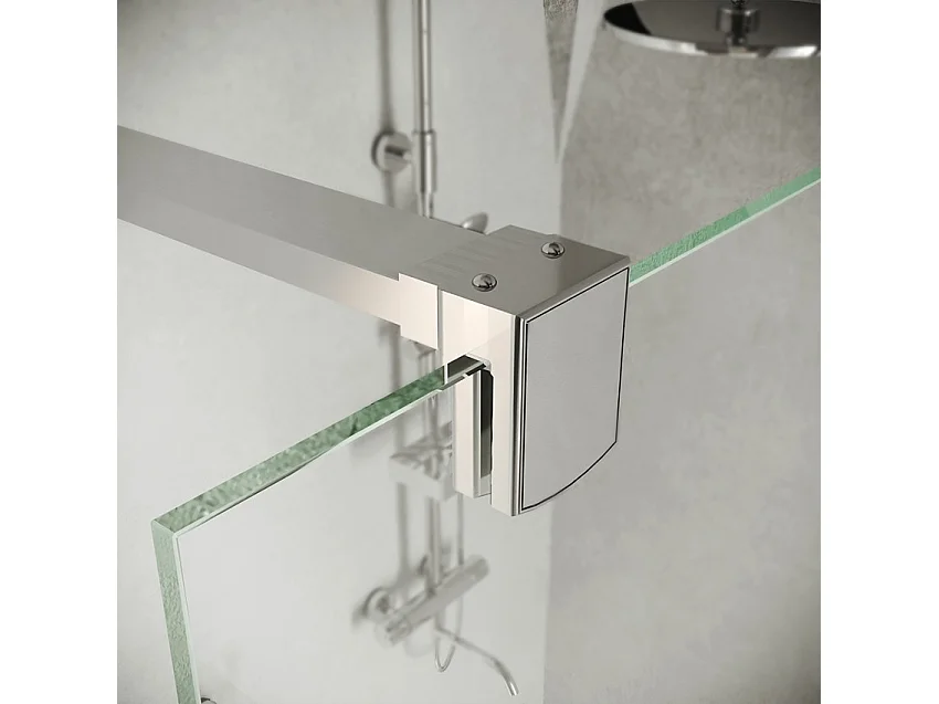 Box doccia parete in vetro 8mm trasparente temperato 100x190cm Walk In