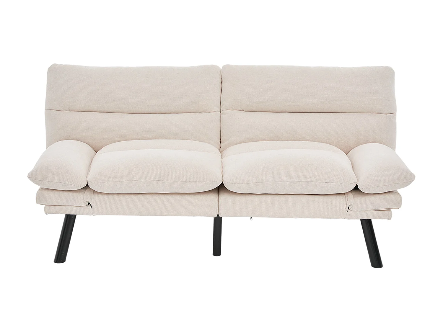 Canapé lit 165x90x76cm Design Moderne Dossier Réglable Chenille Beige Pour Salon (Sans matelas)