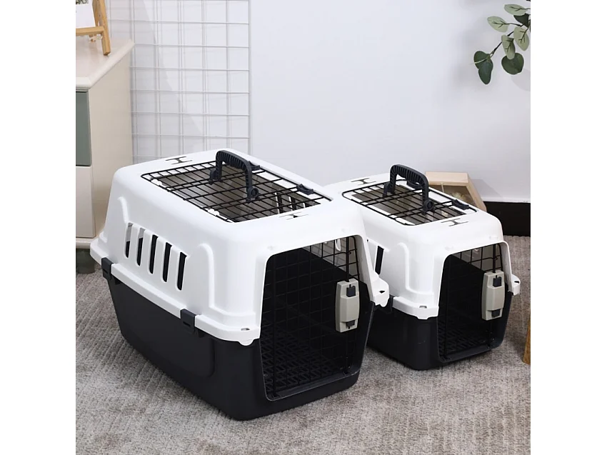 Transportbox für Tiere mit einer harten Struktur und einem kleinen Teppich 40x58x38 Rexxy L