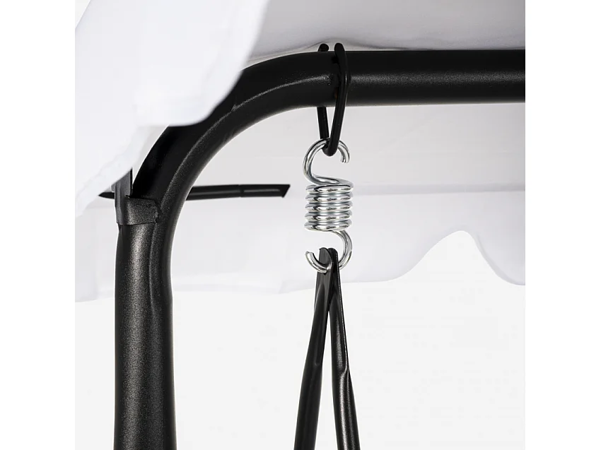 Columpio de jardín terraza 3 plazas de acero tela techo impermeable Yaw