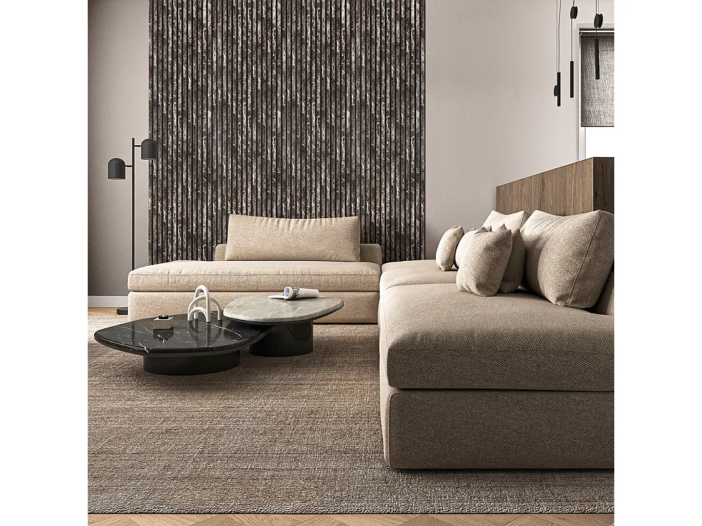 4 paneles decorativos efecto mármol color negro para paredes 240x60cm Kover-MC