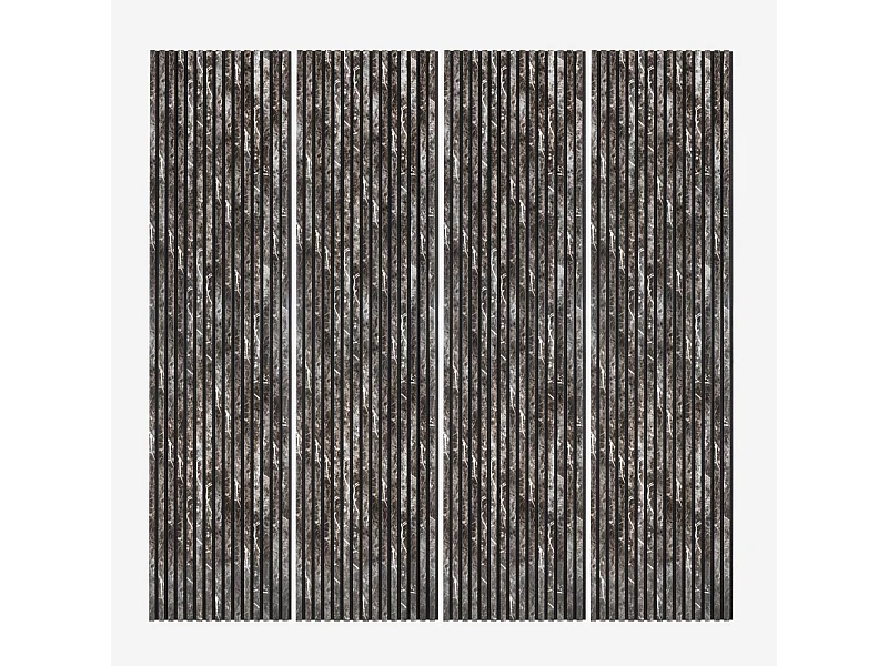 4 paneles decorativos efecto mármol color negro para paredes 240x60cm Kover-MC