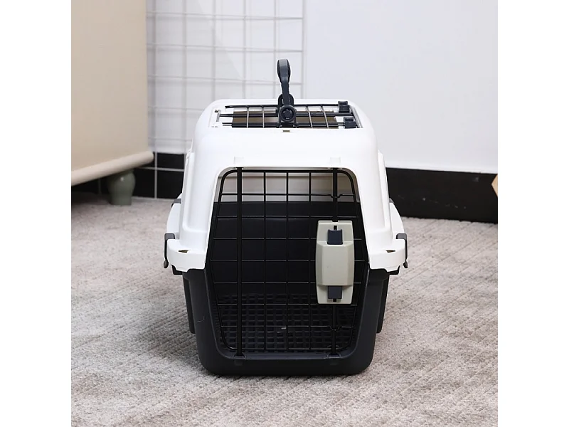 Transportkoffer, Tierkäfig mit Bodenmatte 30x45x30cm Rexxy M