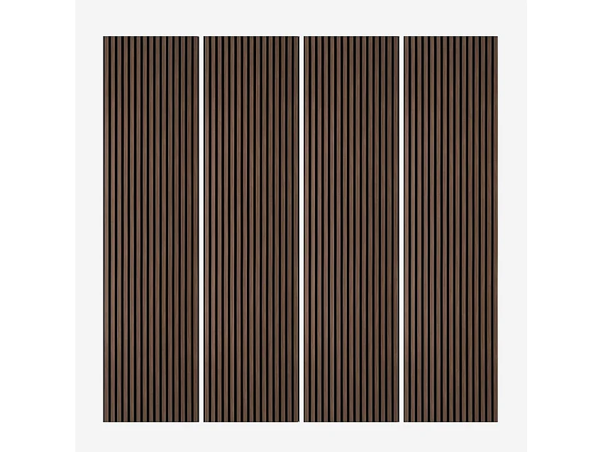 4 paneles acústicos decorativos de wenge 240 x 60 cm Kover-WG