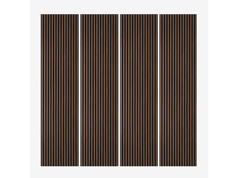 4 paneles acústicos decorativos de wenge 240 x 60 cm Kover-WG