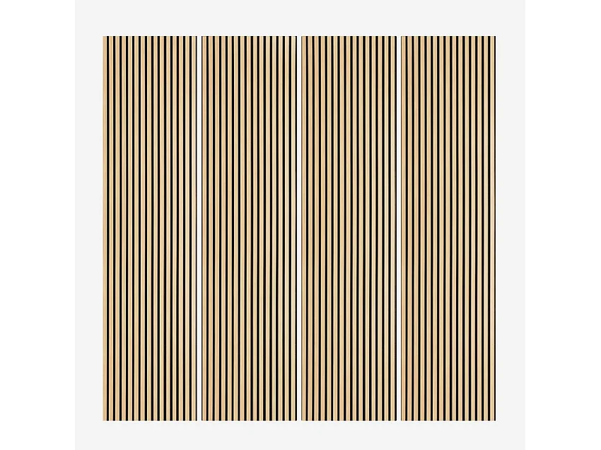 4 paneles acústicos de interior de madera de roble 240 x 60 cm Kover-O