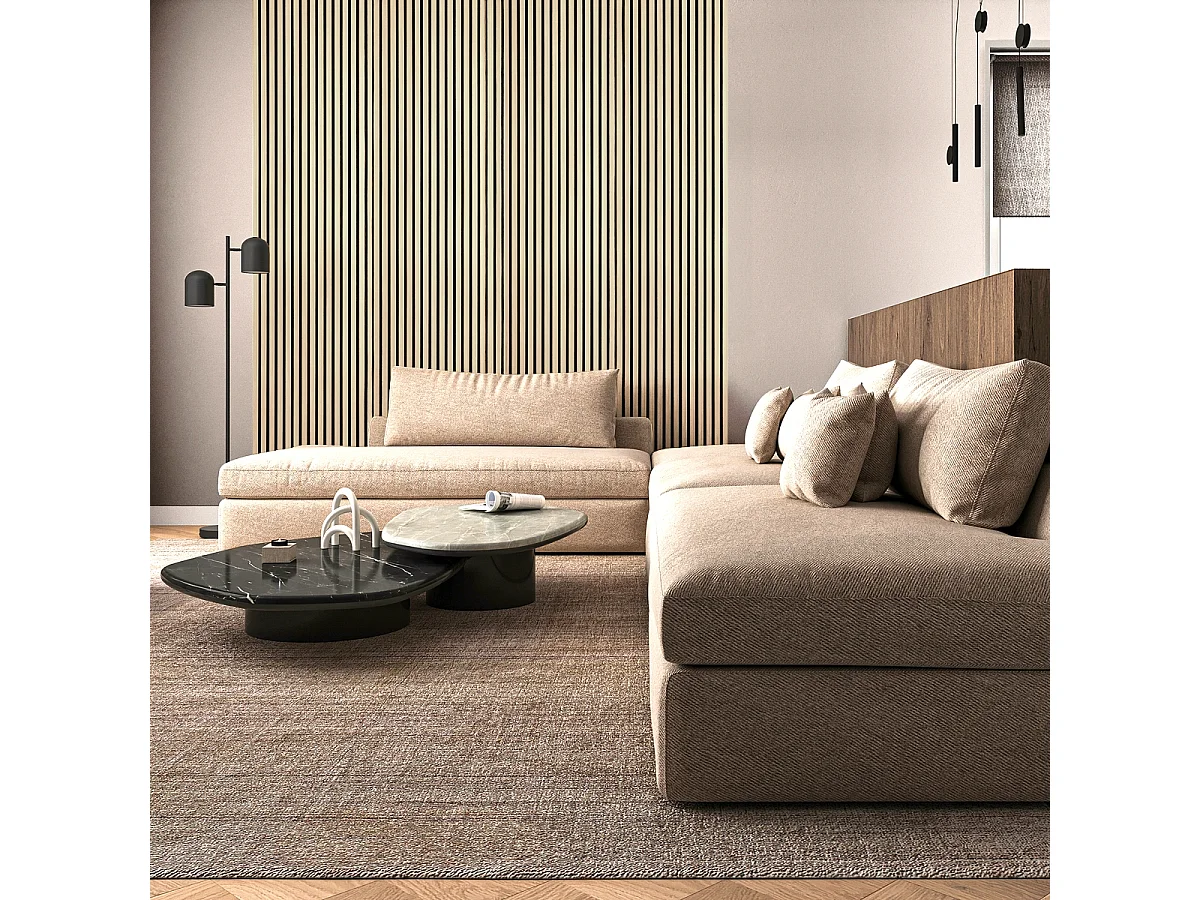 4 paneles acústicos de interior de madera de roble 240 x 60 cm Kover-O