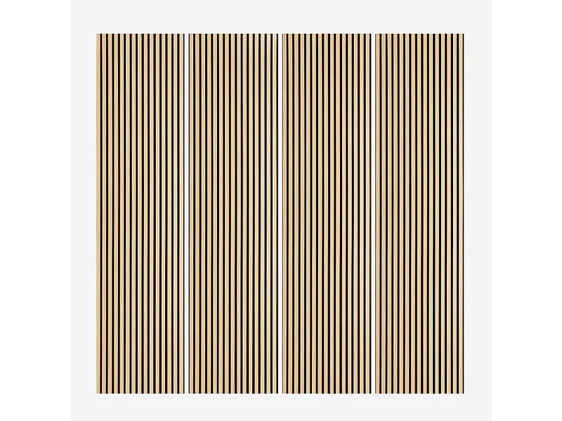 4 paneles acústicos de interior de madera de roble 240 x 60 cm Kover-O