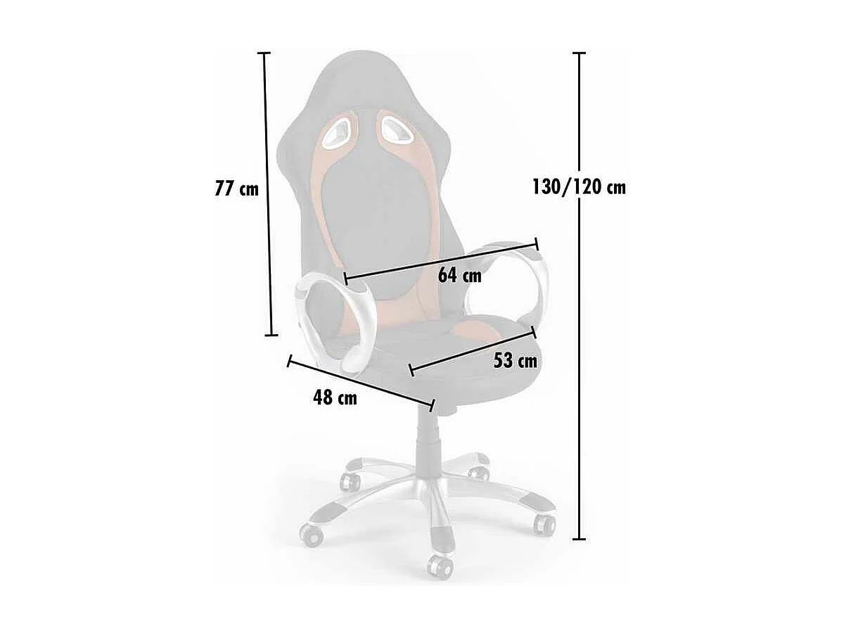 Silla ergonómica gamer y de oficina estilo deportivo Racer en polipiel Race