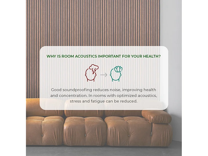 4 paneles de madera fonoabsorbentes 3D para Interiores 240x60 cm Kover-SO