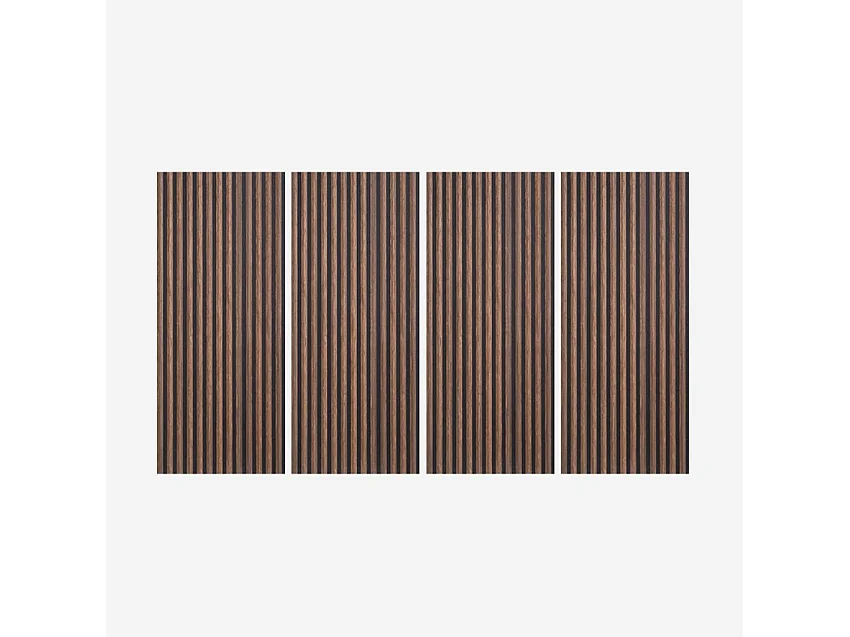 4 paneles fonoabsorbentes de madera de 120x60 cm decorativos 3D Tabb-SO